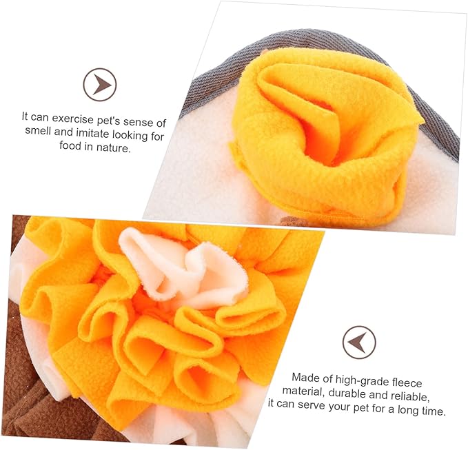 Totority Small Pet Snuffle Mat for and Hamsters Nose Work Feeding Pad for Sniffing Training Prevents Obesity Stimulates Foraging Instincts Non- Design White and Orange