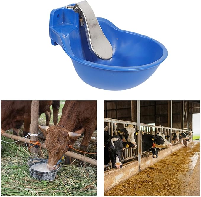 Automatic Drinking Water Bowl Water Drinker Bowl,Pet Water Bowl,Farm Animals Pet Water Dispenser for Cattle Horse Dog, Blue Large(Blue Large)