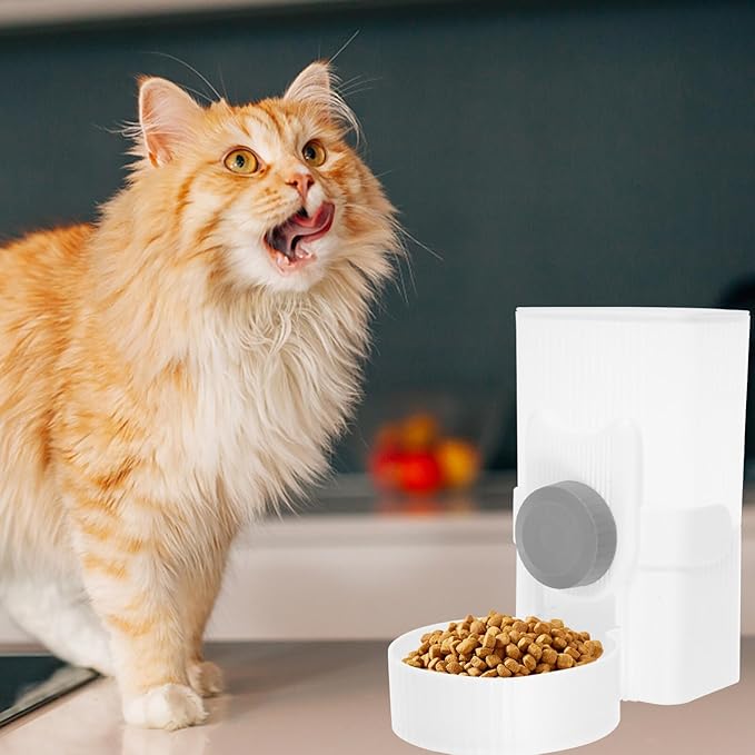 POPETPOP Automatic Pet Food Feeder Hanging Type Cat Dog Food Dispenser Pet Supply Easy Install Safe Design for Use