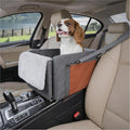 Avont Dog Car Seat for Small Dogs, Anti-Anxiety Center Console Booster Seat with Safety Straps, Soft Padded Travel Seat for Small Dogs & Cats up to 8 lbs -Dark Grey