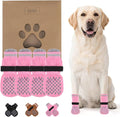 KOOLTAIL Anti Slip Dog Socks Booties to Prevent Licking Paws Scratching, Pet Boots&Paw Protector for Hardwood Floors, Dog Shoes for Winter, Traction Control Grip Socks for Small Medium Large Dogs XS