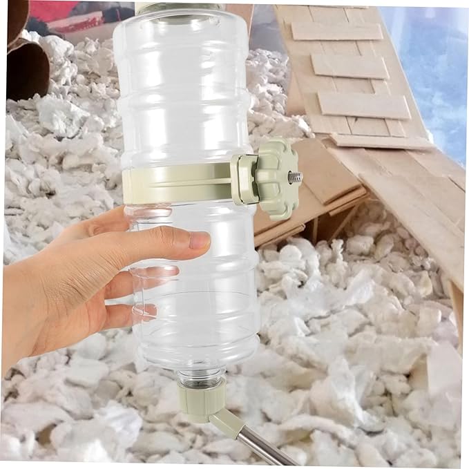 Automatic Pet Water Dispenser Overflow Dog Water Bottle Feeder for Rabbits and Puppies Hanging Design Leak Convenient and Safe Pet Cage Accessory