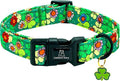 Lionheart glory St. Patrick's Dog Collar-Lucky Clover Shamrock Green Spring Trefoil Dog Collar for Large Dogs Adjustable Heavy-Duty Dogs Collars Pet Gift Female