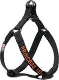 Pawtitas Personalized Dog & Puppy Harness Large Black Custom ID Tag Adjustable No Pull Vest