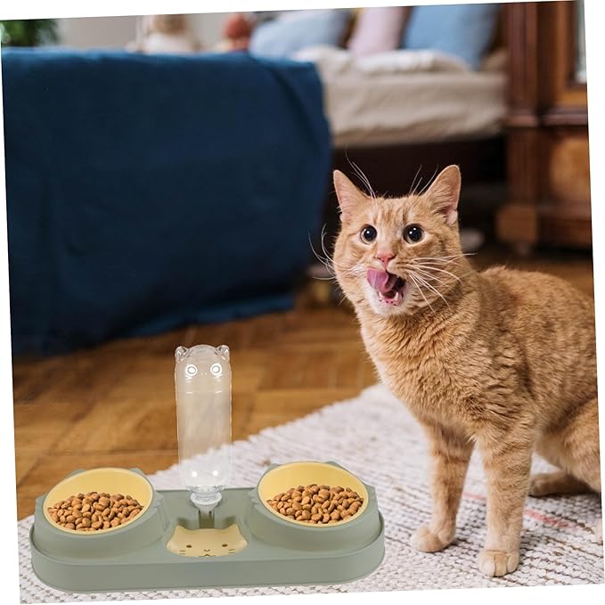 Compact Automatic Feeder and Drinker Pet Feeding Bowl Dog Bowl Food Dispenser Pet Food Holder Random Style