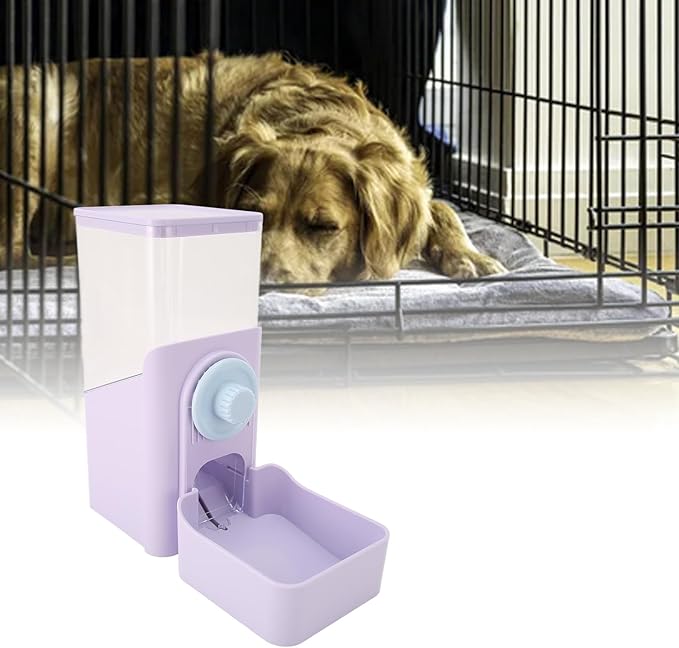 Pet Auto Gravity Feeder, Automatic Large Capacity Leakproof Pet Feeder Station for Small Medium Large Pets Dog Puppy Kitten (Purple)