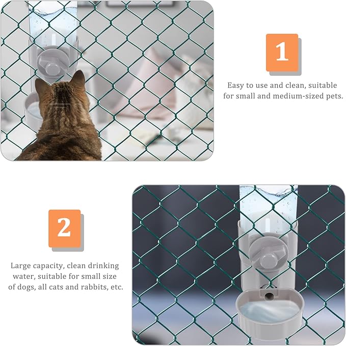 Mipcase Pet Water Feeder Auto Refill Sturdy Abs Construction Easy to Install Keeps Your Pet Hydrated