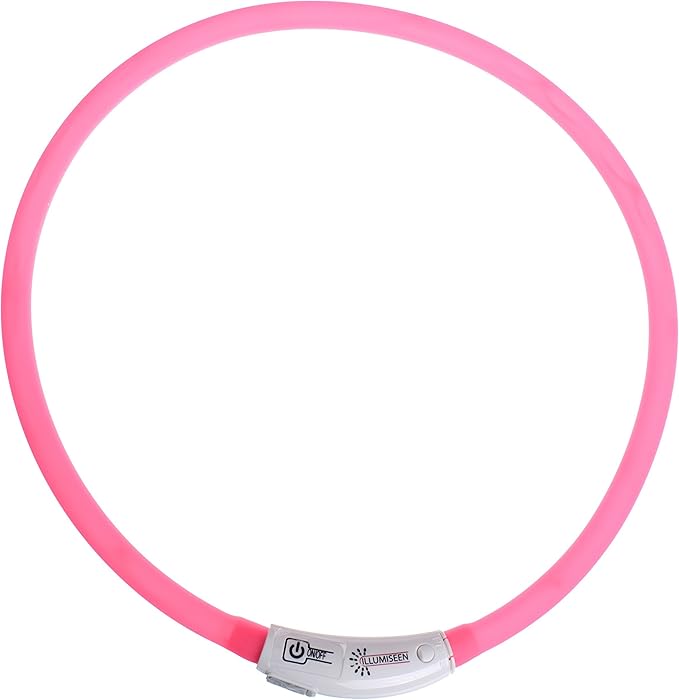 LED Dog Necklace Collar - USB Rechargeable Loop - Available in 6 Colors - Makes Your Dog Visible, Safe & Seen