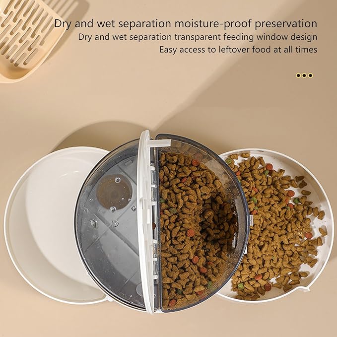 2in1 Pet Water Bowl Food Feeder Automatic Dog Feeding Dispenser Drinking Container Dishware Automatic Drinking for Cats Wet and Dry