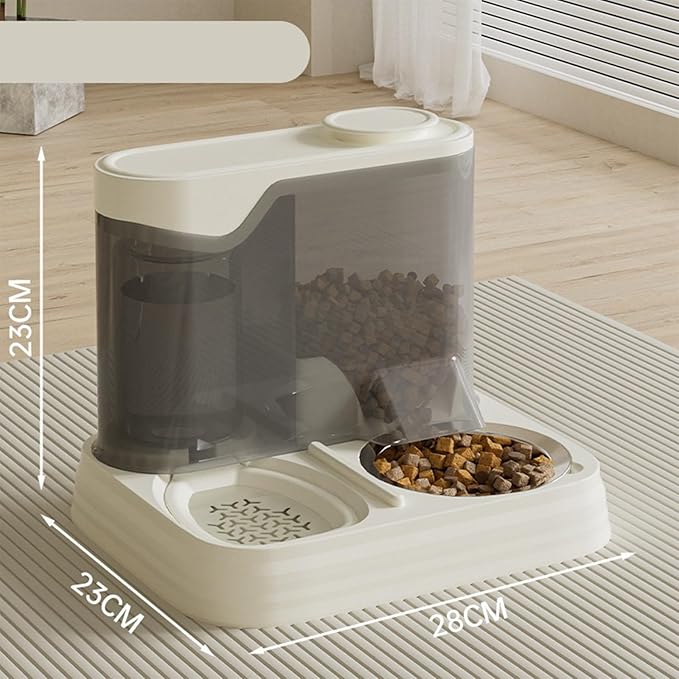 Elevated Pet Feeders with Removable Stainless Steel Bowl and Automatic Water Dispenser Cats and Dogs