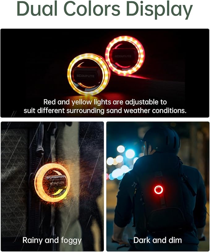 BlinkO Wearable Outdoor Safety Lights, EDC Hands-Free Flashlight with Clip for Hiking and Cycling, Magnetic Clip on Flashlight for Dog Walking at Night, Running Light for Runners, 5 Modes