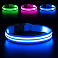 BSEEN Light Up Dog Collar, LED Dog Collar Rechargeable Reflective Puppy Collar Adjustable Pet Necklace Safety Dog Lights for Night Walking (Blue, Small)