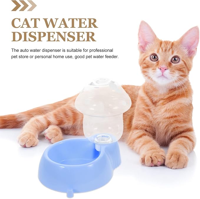 POPETPOP Automatic Pets Feeder and Water Dispenser, Dog Cat Feeding Bowl Gravity Dog Feeder for Small to Large Pets Dogs Cats