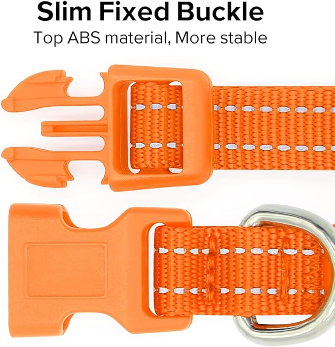 Candofly Light Up Dog Collar, USB Rechargeable Glowing Puppy Collar, Dog Camping Essentials - LED Collars for Night Walking (X-Small, Orange)