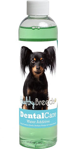 Healthy Breeds Dog Dental Care Water Additive for Russian Toy Terrier - Helps Freshen Breath, Reduce Plaque & Control Tartar - Mint Flavor - 8 oz