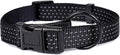 Mile High Life Dog Collar, Nylon Reflective Dog Collars w Pull D-Ring, Light Weight Puppy Collars, Hanger Dog Collars for Large Dogs(Black, Large Neck 16"-21")
