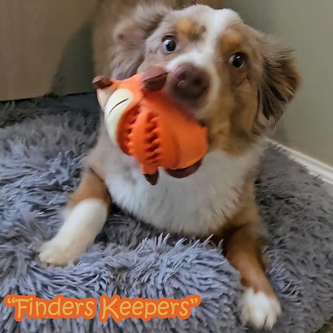 Tumbo Sniff & Seek Pals Dog Toy - Hide & Seek Treat Ball, Plush Animal Cover, Interactive Snuffle Toy for Enrichment & Boredom Relief (Momo The Monkey (Orange))