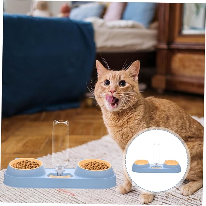GANAZONO Elevated Dog Bowl Automatic Dog Feeder Slow Feeder Pet Water Container Cat Food Bowl