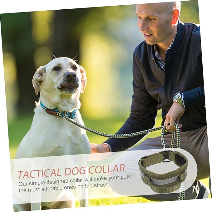 Reflective Dog Collar Handle Large Dog Collar Adjustable Lightweight Outdoor Use