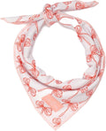 Lucy & Co. Ballet Bows Bandana - Durable Comfortable Dog Bandana - Machine Washable - Designer Puppy Accessory - Large White & Pink Bows