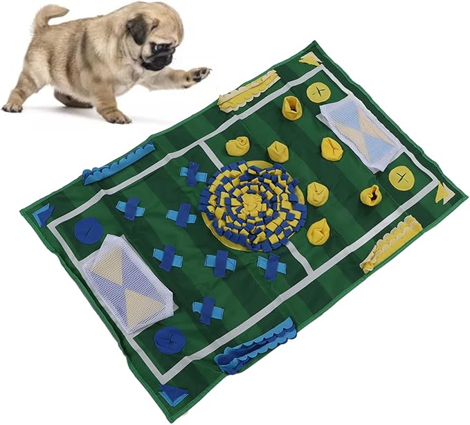 Dog Sniff Blanket Snuffle Mat 39.4 x 25.6in Grass Green - Interactive Pet Nose Work Toy, Durable Polyester for Stress Relief and Mental Stimulation