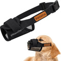 Coppthinktu Soft Dog Muzzle, Breathable Mesh Muzzle for Small Medium Large Sized Dog Mouth Cover, Adjustable Muzzles to Prevent Biting Barking Dogs Mouth Cover Allows Drinking (Black S)