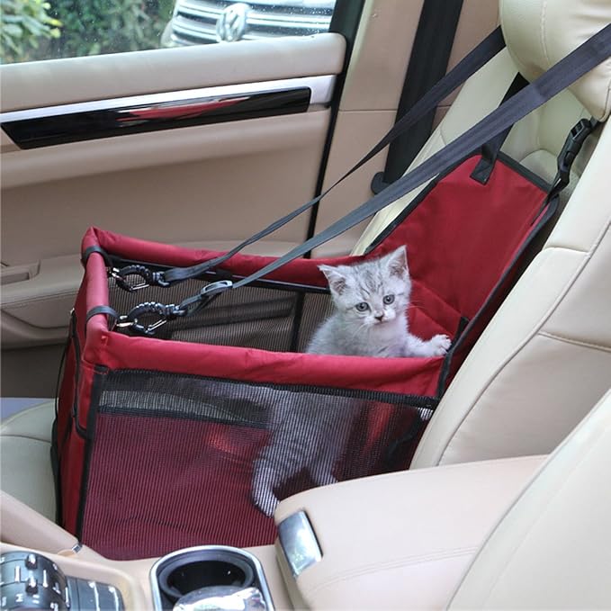 Pet Carrier Bag for Dogs and Cats Dog Car Booster Seat Travel Safety Seat Pet Carrier Bag Dog Car Set Hang Bag Waterproof Non-Slip with Storage Bag