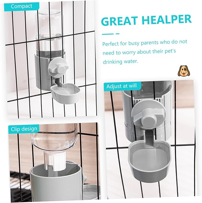 Indoor Cat Feeding Bottle Dog Hanging Waterer Automatic Water Dispenser Safe Rabbit Feeder