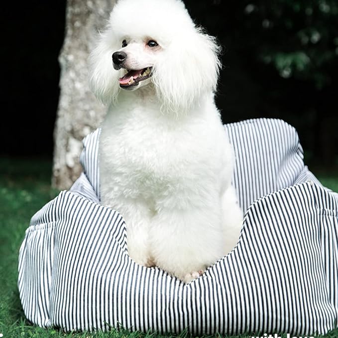Car Seat for Dogs,Pet Booster Seat Pet Travel Car Carrier Bed, Safety Clip-On Leash & Removable Washable Cover for Cars/Suvs/Trucks for Small Dogs Cats and Any Pets Under 15 LB