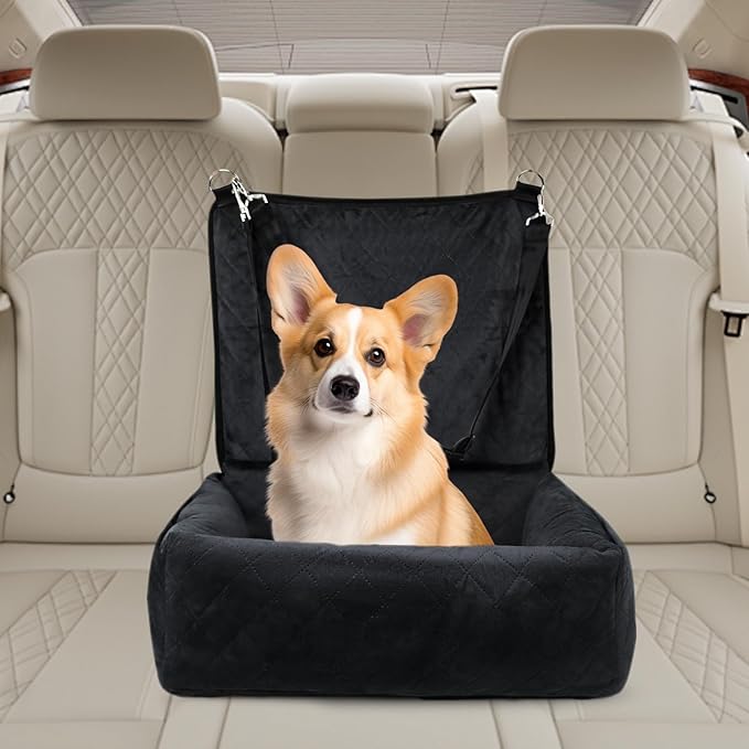 Dog Car Seat, Effortless Cleaning, 61x51x51cm, Puppy Travel Carrier, Automotive Pet Booster, Vehicle SUV Truck Seat, for Road Trip Outdoor Daily Commuting