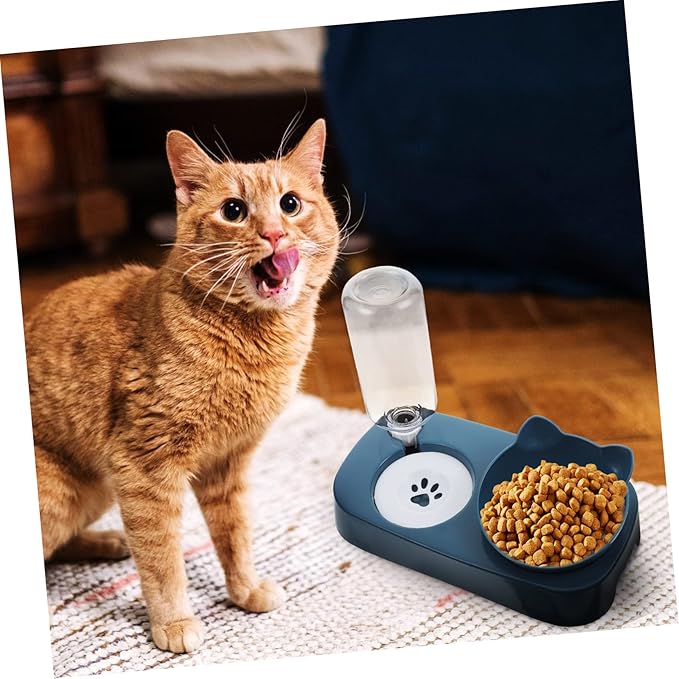 Automatic Pet Water Dispenser with Stable Base Detachable Design and Premium for Cats and Dogs Spill-Resistant Puppy Food and Water Bowl Easy to Clean