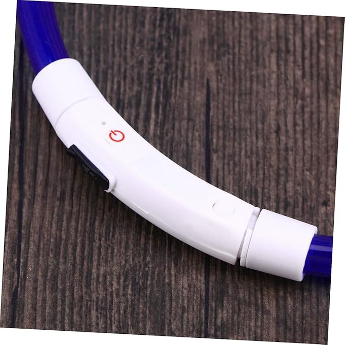 ibasenice Led Dog Collar Rechargeable Glowing Pet Collar Silicone Material Night Safety