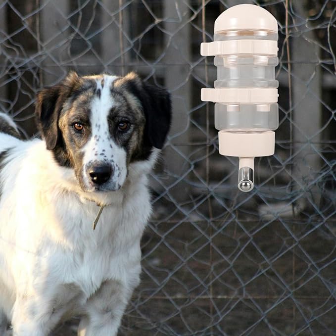 Automatic Pet Dog Water Feeder Hanging Dispenser for Dogs Cats Capacity Design Easy to Install for Indoor Outdoor Use