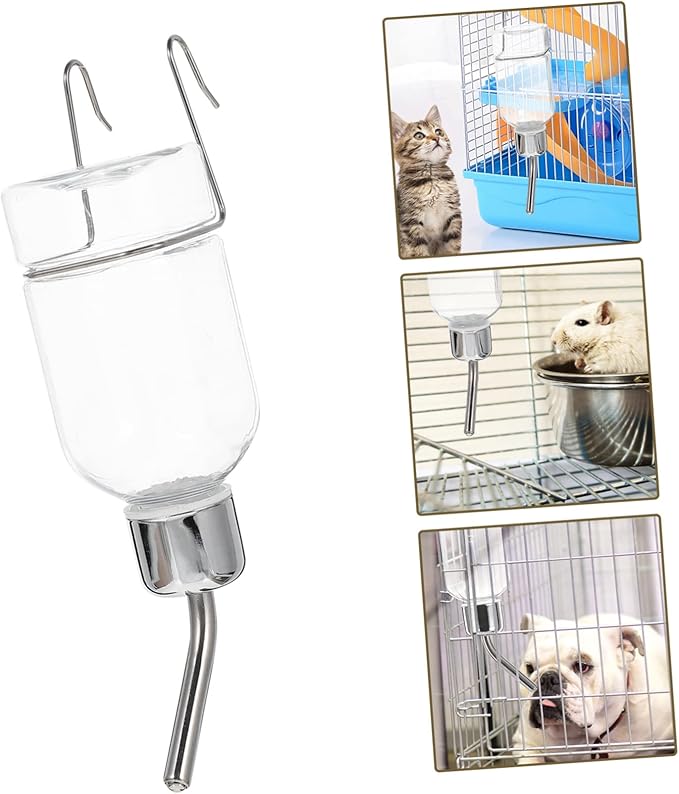 Happyyami Automatic PET Water Feeder Hanging Dog Water Bottle Leak Design 500ml Capacity for Dogs and Rabbits for Travel and Outdoor Use
