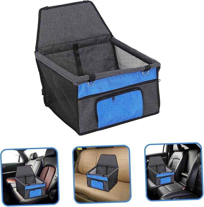Portable Dog Seat Cover Pet Car Seat for Dogs Thickened Design with Front Pocket Easy Installation for Travel Convenience Deep