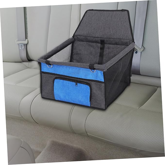 Toyvian Portable Pet Car Seat Breathable Design Comfortable Travel Carrier for Dogs and Cats with Front Pocket for Easy Storage