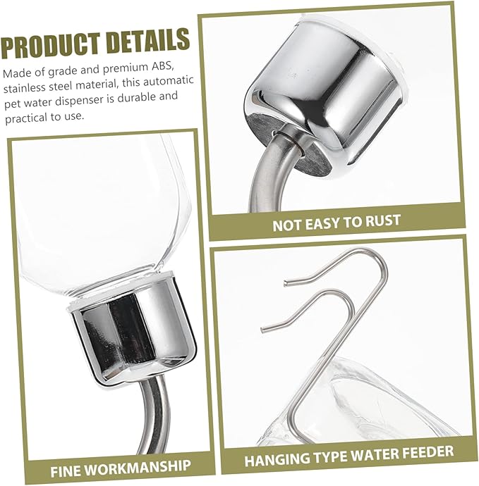 MERRYHAPY Automatic PET Water Feeder Leak-Proof Design Hanging Dog Water Bottle for Dogs and Rabbits for Travel and Outdoor Use