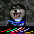 Led Glowing Dog Collars, Lighted Dog Collars for Night, Dog Glow Collar Rechargeable, Light Up Dog Collar for Small Dogs (Blue, Pack of 1, S)