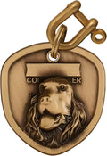 Vintage Pure Copper Pet ID Tags,Personalized Dog Tags,Three-Dimensional Relief Pet Pattern,Lettering on The Front and Back,Custom Pet Tags (A25-Cocker Spaniel) 3.5 Cm