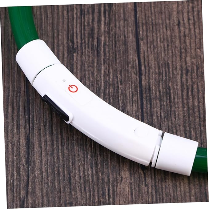 POPETPOP Glowing Led Dog Collar Rechargeable Silicone Pet Collar Night Safety Accessory