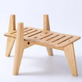 Dog Water/Food Dispenser Stand for Large Dogs - Use to Raise Dog Water and Food Bowl Feeder Dispensers - Adaptable Size Fits Various Sizes and Shapes - Slanted Feet Resist Tip-Over - Bamboo