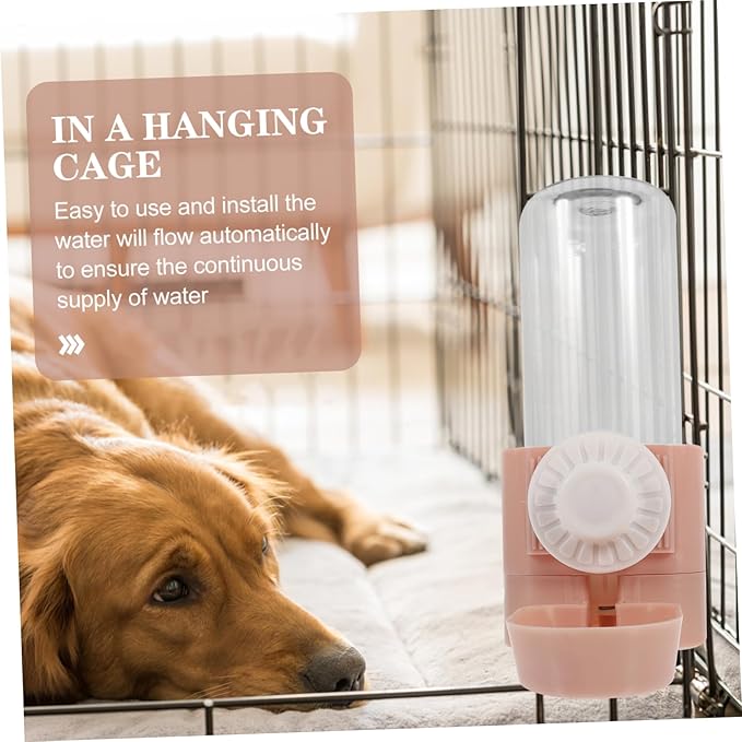 Mipcase Automatic Dog Water Dispenser Dog Bowl Pet Cage Water Dispenser Hanging Bottle for Pets