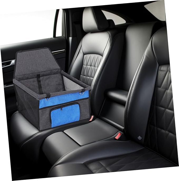Portable Dog Seat Cover Pet Car Seat for Dogs Thickened Design with Front Pocket Easy Installation for Travel Convenience Deep