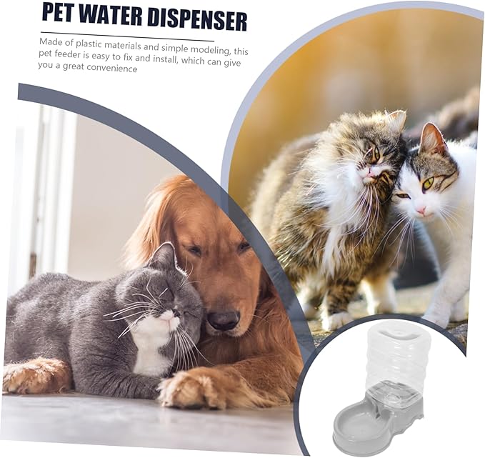 Automatic Dog Feeder Water Dispenser Gravity Pet Drinking Bowl Shatter Resistant Dog Feeder Bowl Easy to Fill Practical Pet Accessory