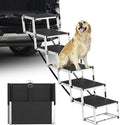 Dog Stairs for Large Dogs - 6 Step Foldable Dog Ramp for Car 43In Non-Slip Surface Support up to 230lbs - Suitable for SUV Truck Designed Specifically for Disabled Dogs