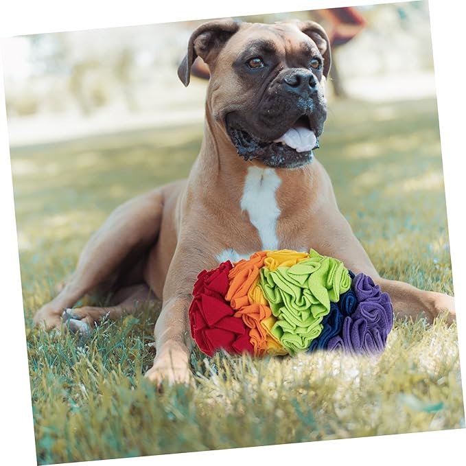 HANABASS Portable Dog Snuffle Mat Colorful Foraging Toy for Puppies Interactive Feeding Puzzle Engaging and Durable Design for Mental Stimulation and Boredom Relief