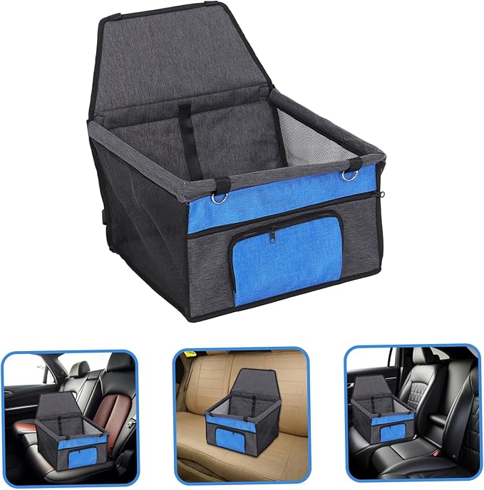 TOYANDONA Breathable Waterproof Dog Car Seat Cover for Pets Portable Puppy Travel Carrier with Front Dog Seat Easy to Install