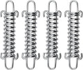 Dog Leash Shock Absorber Spring - SUUJI 4 Pcs Dog Tie Out Shock Buffer Spring for Training Sun Shade Heavy Duty Galvanized Steel Tent Rope Fixed Buckle Tensioner/Tightener for Outdoor Hiking Camping