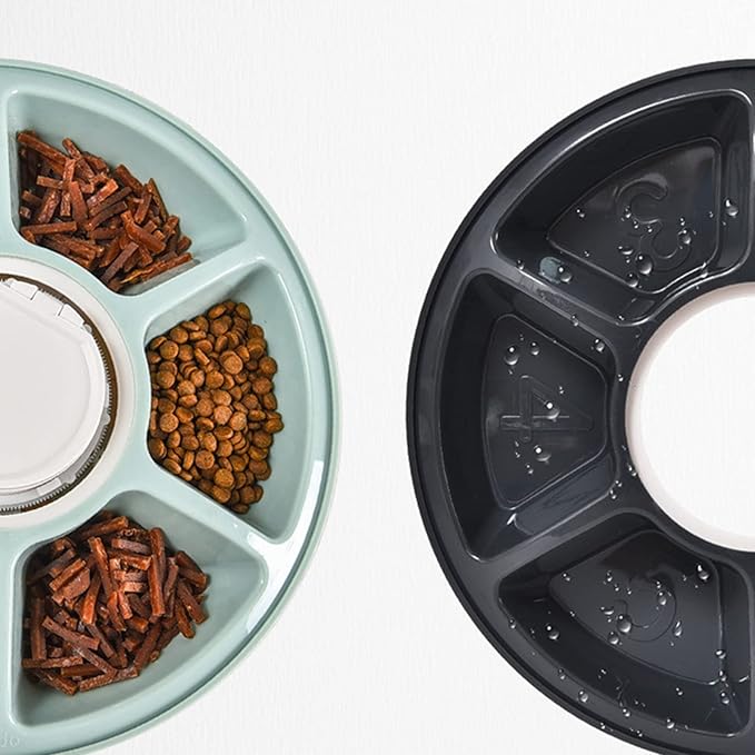 Automatic Pets Feeder Bowl 6 Grids Pet Feed Tool 24h Timer Portion Control Electric Pet Dry Food Dispenser Storing