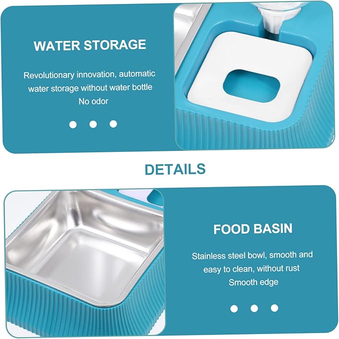 Pet Feeder Automatic Water Dispenser Detachable Dog Bowl for Indoor Use Convenient Pet Food Water for Dogs and Cats Sturdy and Easy to